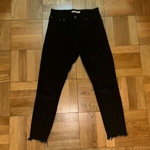 Levi’s Black Wedgie Ripped Skinny Jeans